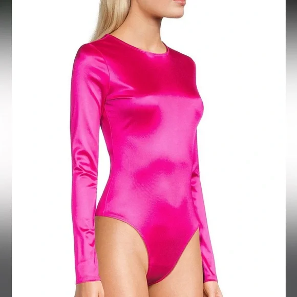 NWT! GORGEOUS! 50% Off Limited Time Only! Gianni Bini Stretch Satin Bodysuit - Picture 3 of 8